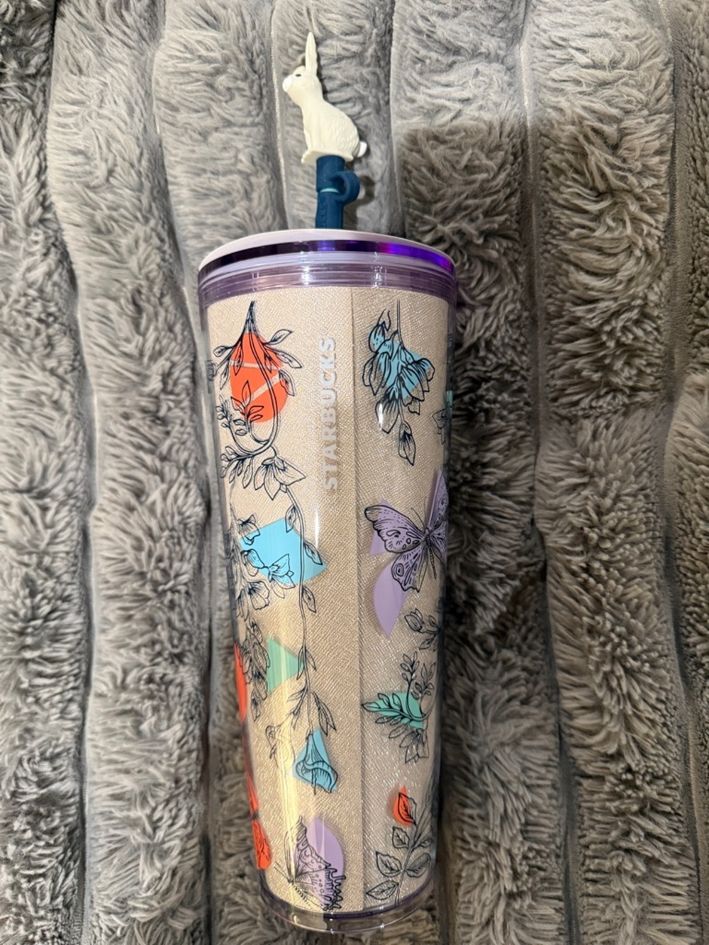 NWT Starbucks Easter tumbler with Butterfly Design